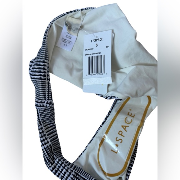 L*SPACE Swim Set Black/White Sizs S NWT - Picture 8 of 8